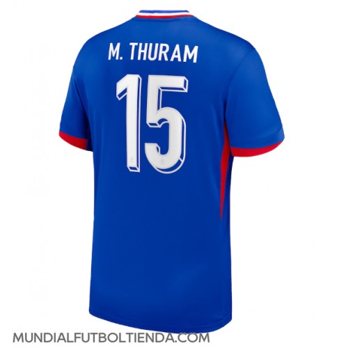 Camiseta Francia Marcus Thuram #15 Primera Equipación Replica Eurocopa 2024 mangas cortas